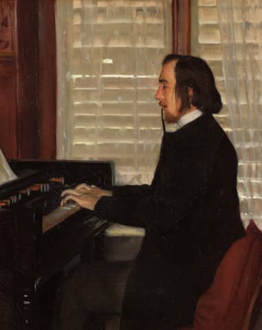 Эрик Сати, играющий на фисгармонии. 1891