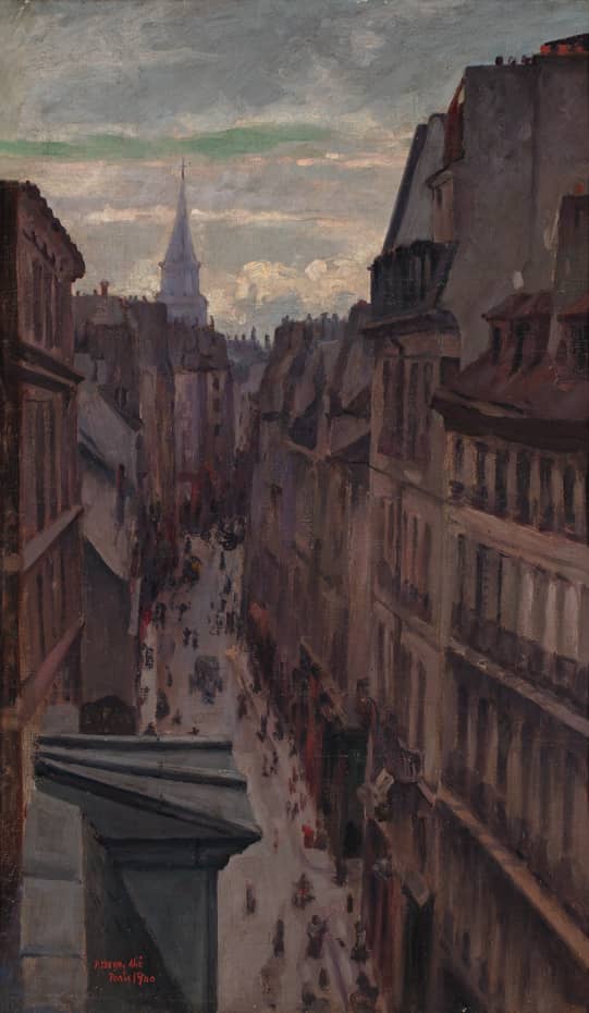 Улица Сент-Андре-дез-Ар. Вид из моей мастерской. 1900
